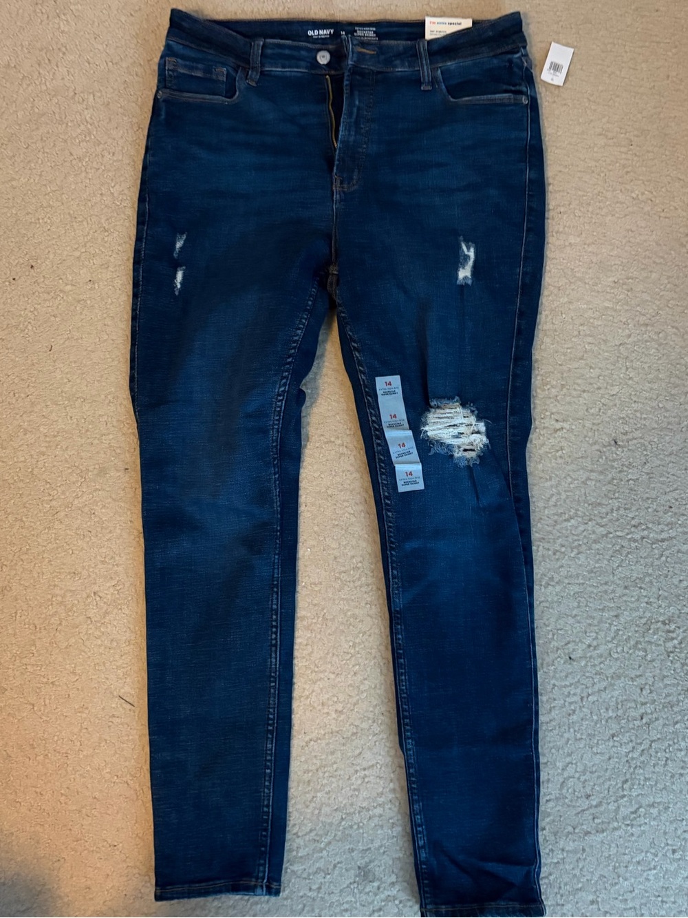 Old Navy Dark Blue Ripped Skinny Jeans